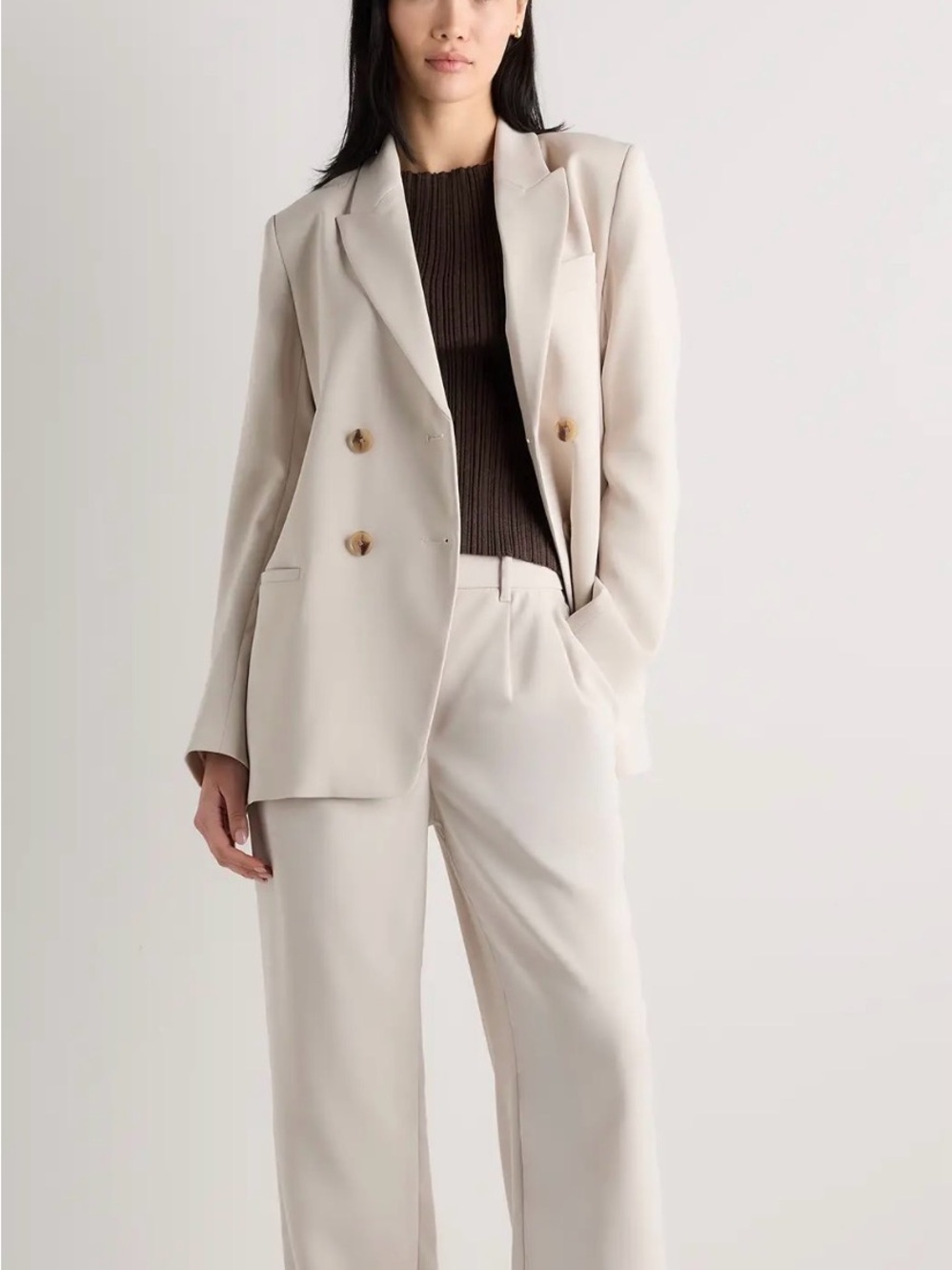 Quince Double-Breasted Blazer Size S – New With Tags
